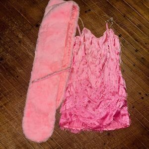 Dolls Kill Vintage Flapper fringe M pink roaring 20’s Costume